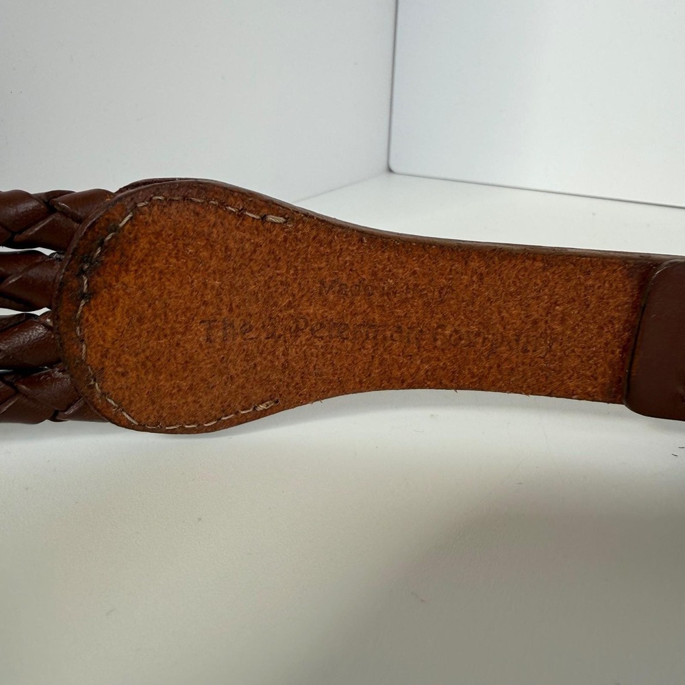 The J. Peterman Company Braided Leather Belt Womens Lg Brown Made in Italy Retro - Picture 8 of 8